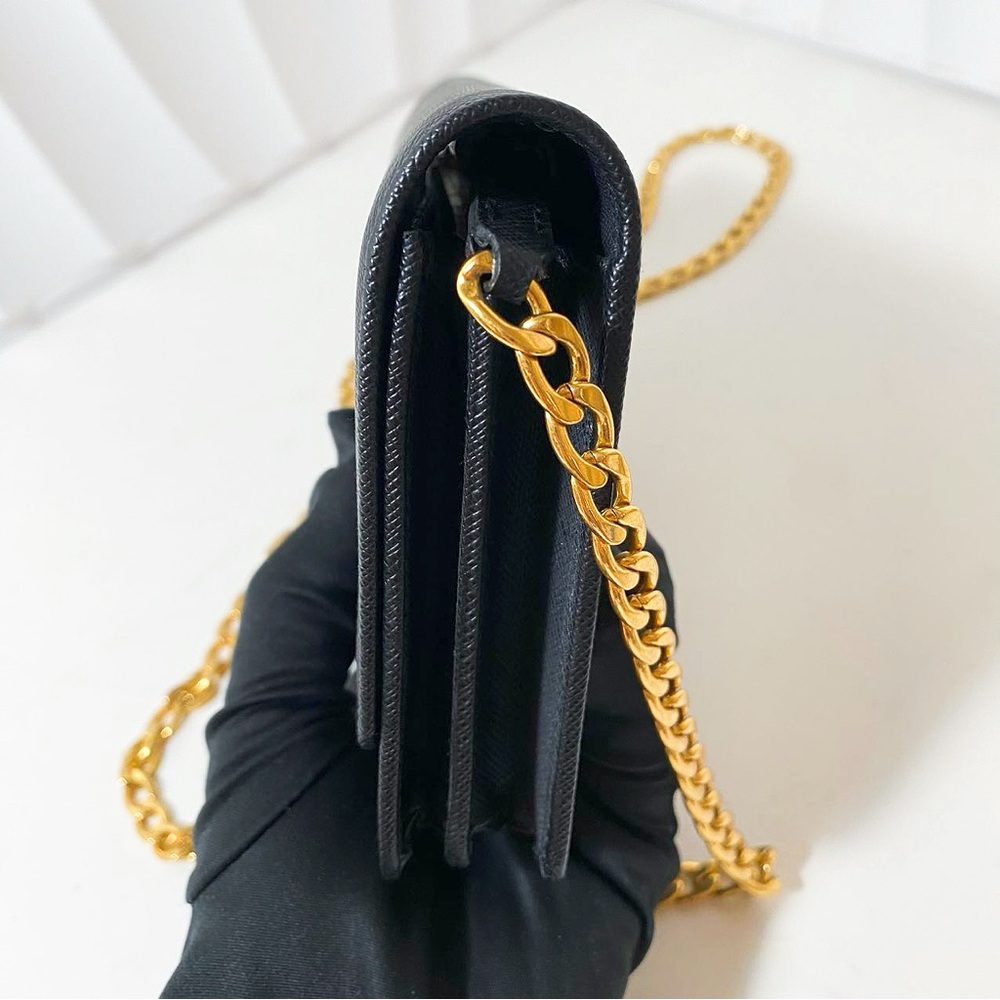 Prada Black Crossbody Bag with Gold Chain - Picture 3 of 13